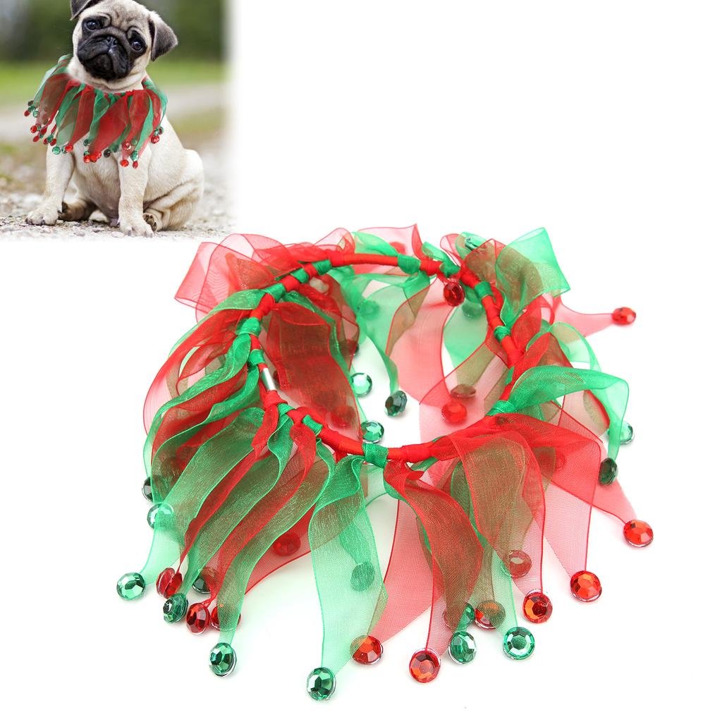 Chicken Dress Colorful Collar Hens Red and Green Matching Dress for Chicken Festivals
