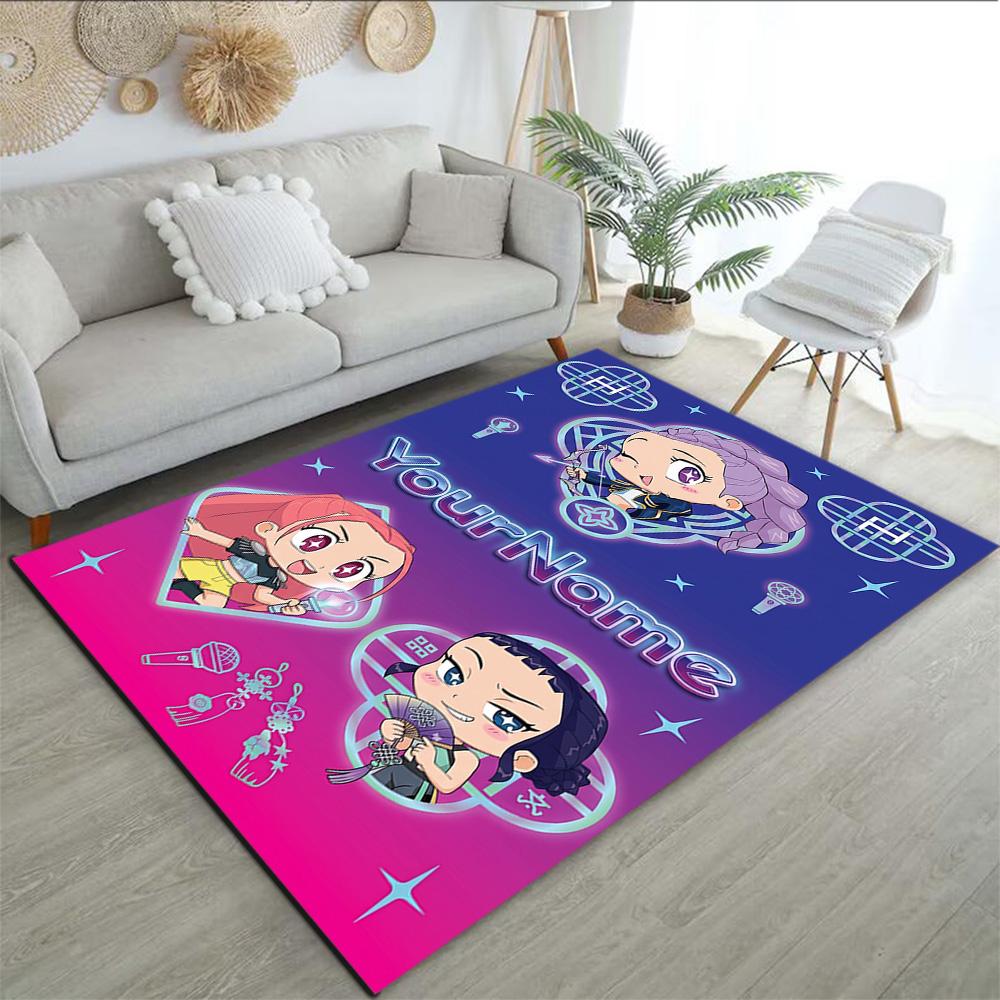 Dämonenjägerinnen (5) Personalisieren Sie Ihren Namens-Teppich, Ihr Bürostuhl-Kissen, Ihr Geschenk für Schlafzimmer und Wohnzimmer zu Hause.