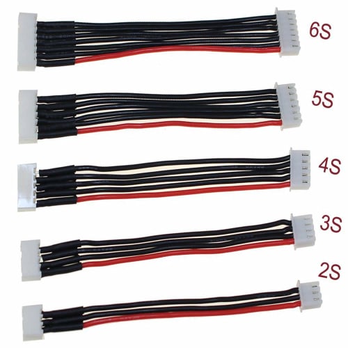 Yiqigou 10 PCS 15cm JST-XH 2S 3S 4S 5S 6S Balance Plug Male Busbar Extension Wire Cable JST-XH Connector Adapter Wire Balance Lead Extension Cable Cor