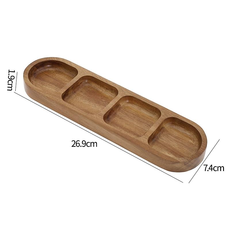Bamboo Mini Tray Multi Style Storage Trays For Jewelry Photography Props Coaster Flower Pot Base Desktop Storage Supplies