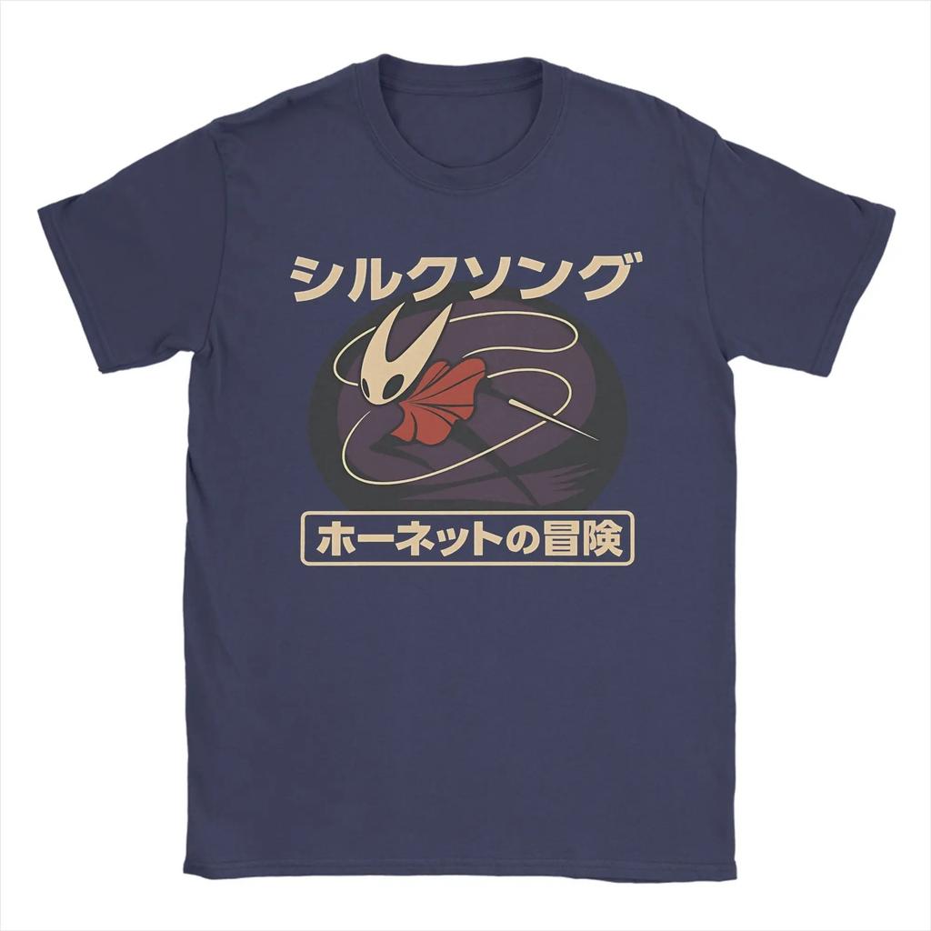 Harajuku T Shirt Summer Japanese Silk Song Novelty T-Shirts Hollow Knight Cotton Tee Adult Hot Sale Short Sleeve Top Tees soft