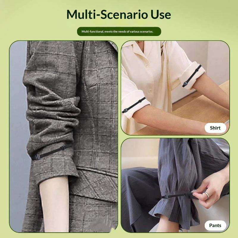 1/2 Paio Bande Elastiche Regolabili per Stringere l'Orlo delle Gambe per Pantaloni a Gamba Larga, Accorciatore di Lunghezza, Polsino per Orlo, Alta Elasticità