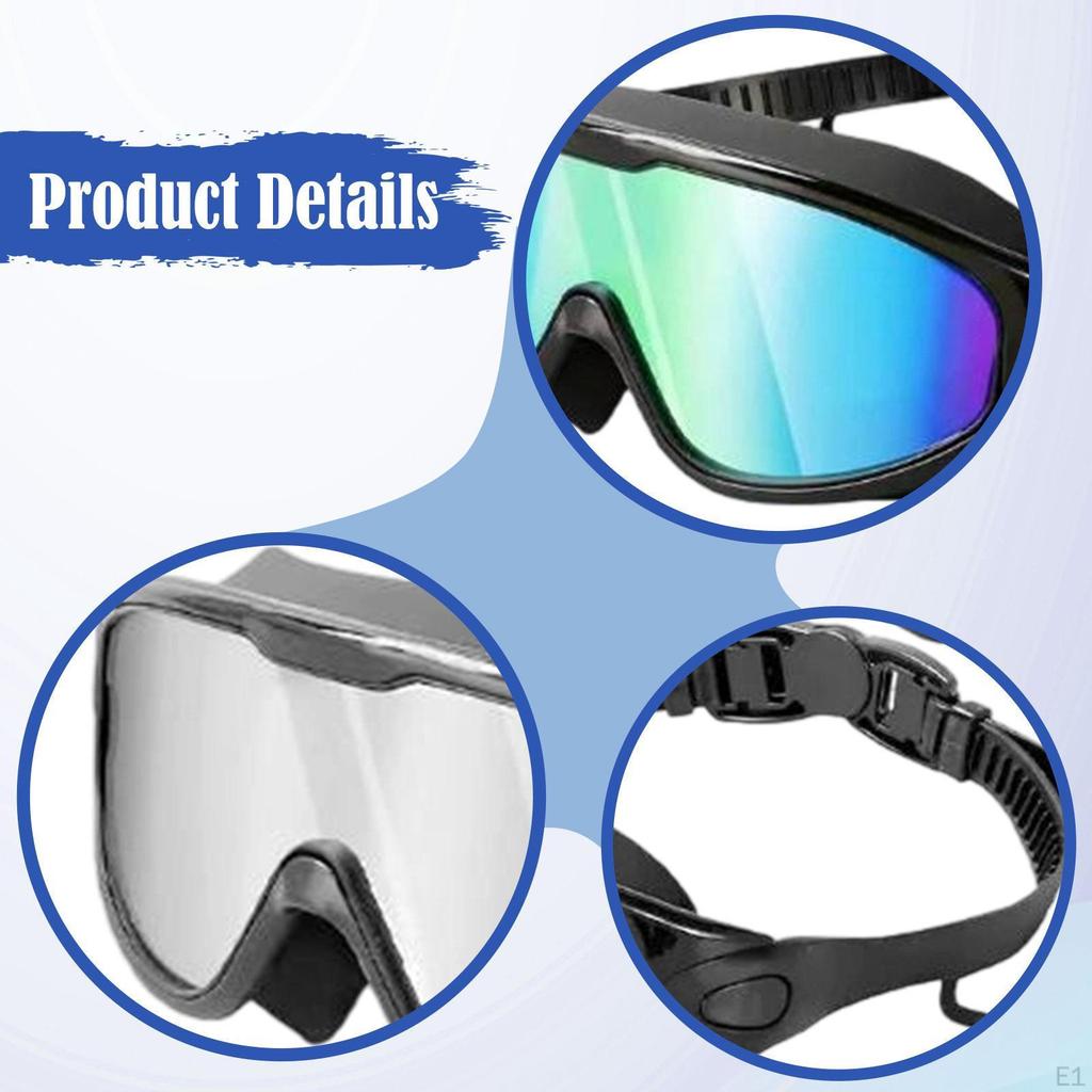 2 Pack Swimming Goggles with Earplugs, 180° , Waterproof, Storage