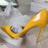 European and American New Sexy Plus Size Pointed-toe High Heels Stiletto Single Shoes Women's Shoes 12 Cm