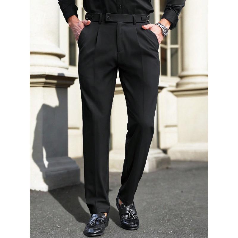 Fashionable Design Business Casual Pants for Men, Spring/summer High-end Straight-leg Commuter Trousers
