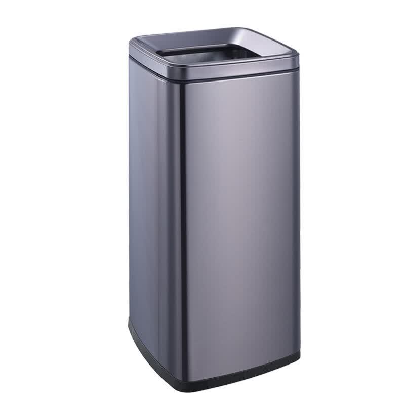 Commercial Stainless Steel Rectangular Open Top Trash Can, 23L