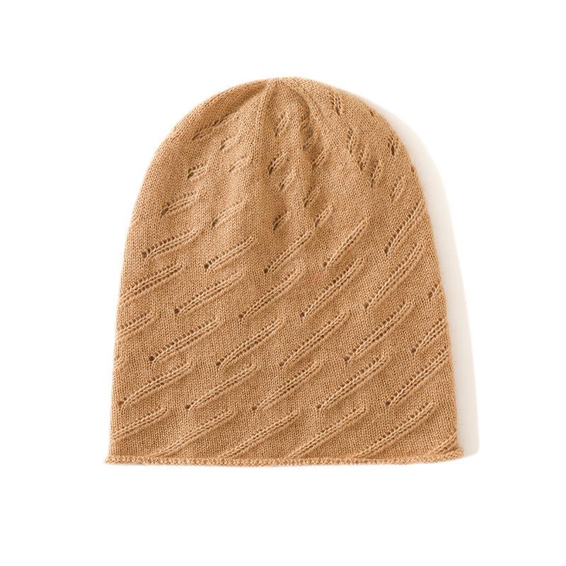 2025 Unisex Cashmere Knit Hat - Thick, Warm, Rolled Edge for Autumn/Winter