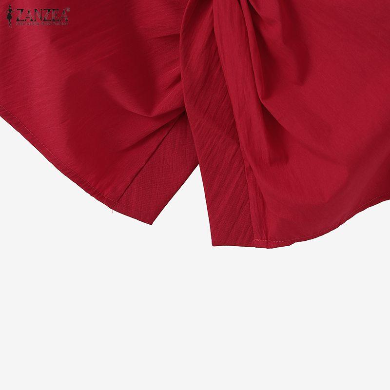 ZANZEA Women V-Neck Solid Color Casual Sleeveless Blouse