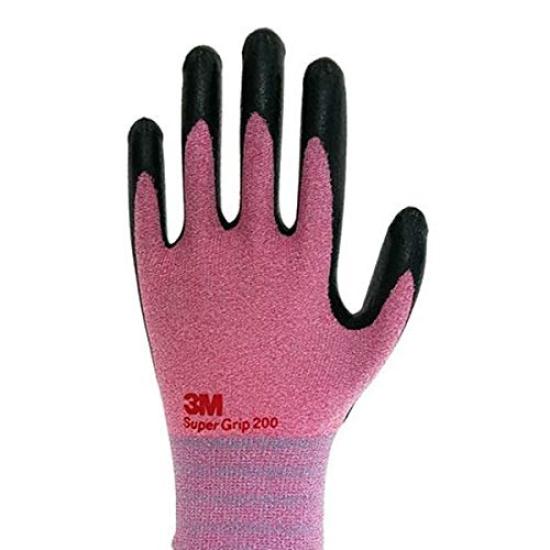 3M SuperGrip Leichte Nitril-Arbeitshandschuhe SuperGrip 3D Komfort-Stretch Langlebig PowerGrip Schaum Smart Dünnere Handschuhe, 200, Passform, Beschichtung, Berührung, Waschbar,