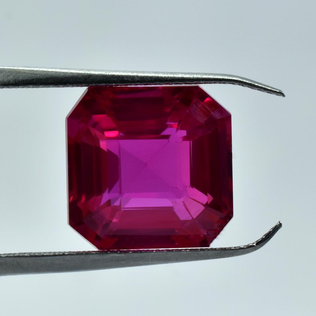 World Best 14.10 Ct Natural Pink Ruby Rare Square Shape CERTIFIED Loose Gemstone SU-479