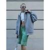 Veste à capuche décontractée pour femme d'automne Lâche Oversize Sweat à capuche zippé Sweat-shirts Manteau uni Chic pour dame de bureau Vêtements d'extérieur Hauts