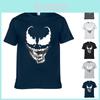 Baumwollmischung Comic Film Venom Print T-Shirt Für Männer Und Frauen**