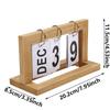 Wooden Vintage Home Calendar Cafe Desktop Decorative Rustic Ornaments DIY Flip Planner Table Perpetual Calendar Office Supplies