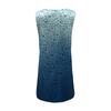 Women's Casual Loose Round Neck Floral Gradient Sleeveless Vest Dress