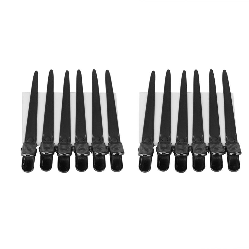 12pcs Professional Salon Hair Clips Durable Sectioning Hairpins Duck Bill Clamps  For Salon Styling