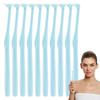 Trim Toothbrush 10pcs Orthodontic Tuft Toothbrush Rounded Brush Head Teeth Cleaning Tools For Irregular Teeth Someone Wearing
