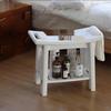 Non-slip Double Layer Bathroom Stool for Elderly, Pregnant Women, and Children - Shower Seat & Storage