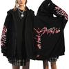 Popular Sweater Straykids Surrounding Harajuku Printed Sweater Hooded Loose Zipper Sweater