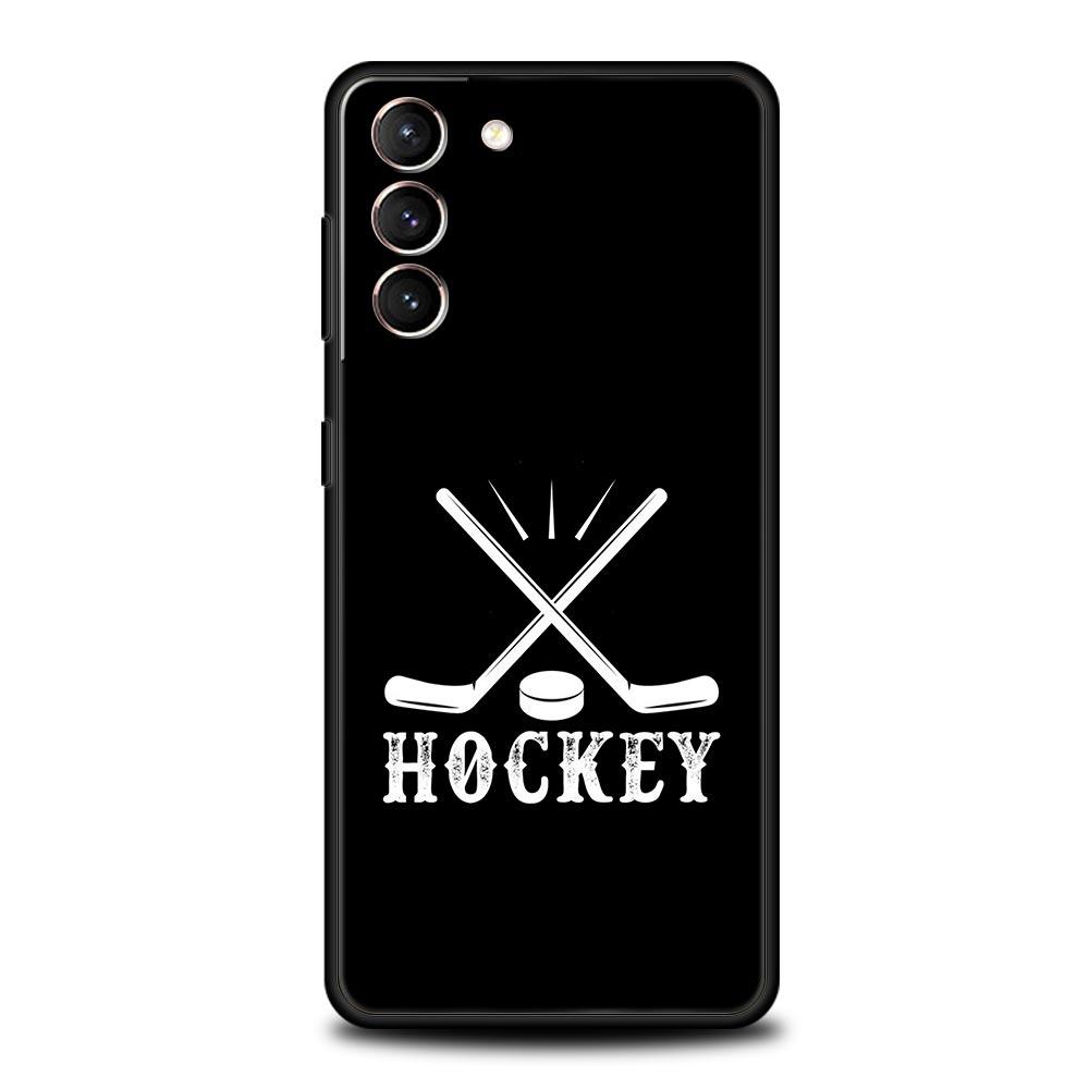 Phone Case For Samsung Galaxy S24 S23 Ultra S22 S21 S20 FE 5G S10 S10E S9 Plus S8 Soft Silicone Black Cover Ice Hockey Rink