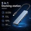 5 in 1 USB C Hub 10Gbps Full Featured Type C 4K 60Hz Video 100W PD USB 3.2 Gen2 Multiport Docking Station Adapter for Laptop