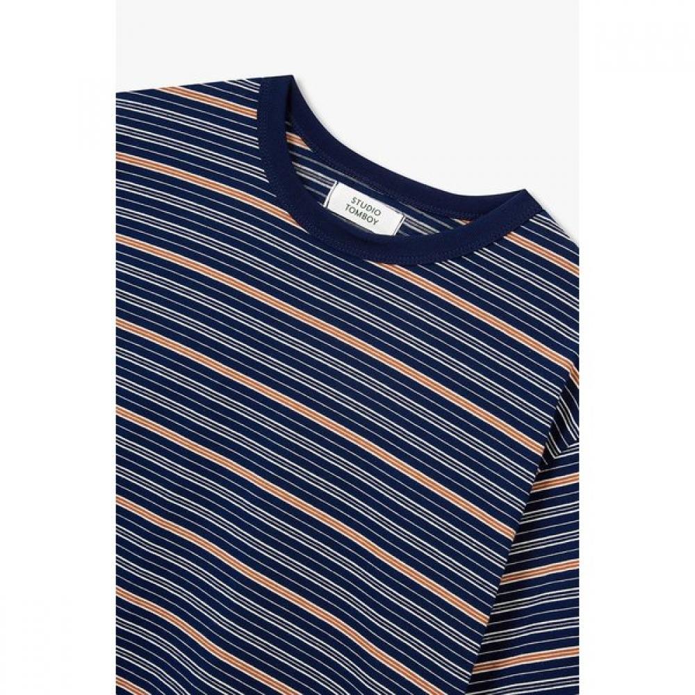 STUDIO TOMBOY MulTi STripe Crop T shirT 9176222991ar