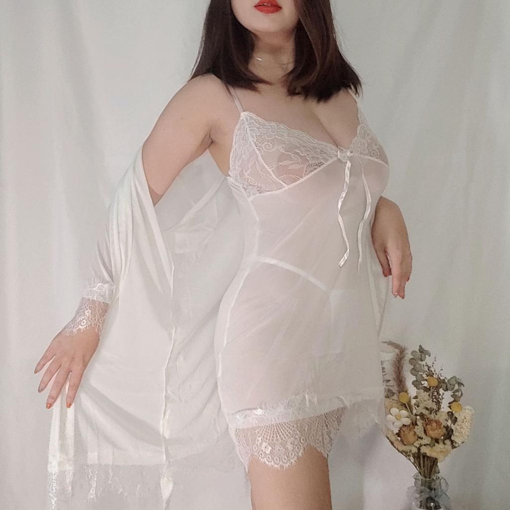 Plus Size Sexy Lingerie, Sexy Suspenders, Pure Desire Nightdress and Nightgown, Lace Temptation Passion Suit