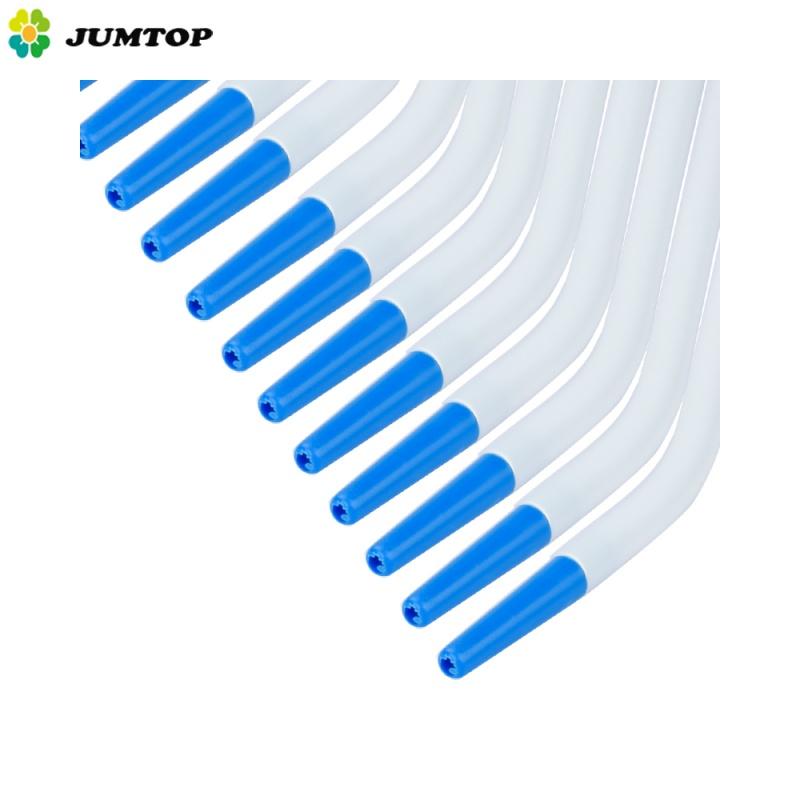 100pcs Dental Disposable Saliva Ejector Surgical Suction Tips Suction Tube Long Slim Type With Straw Adapters