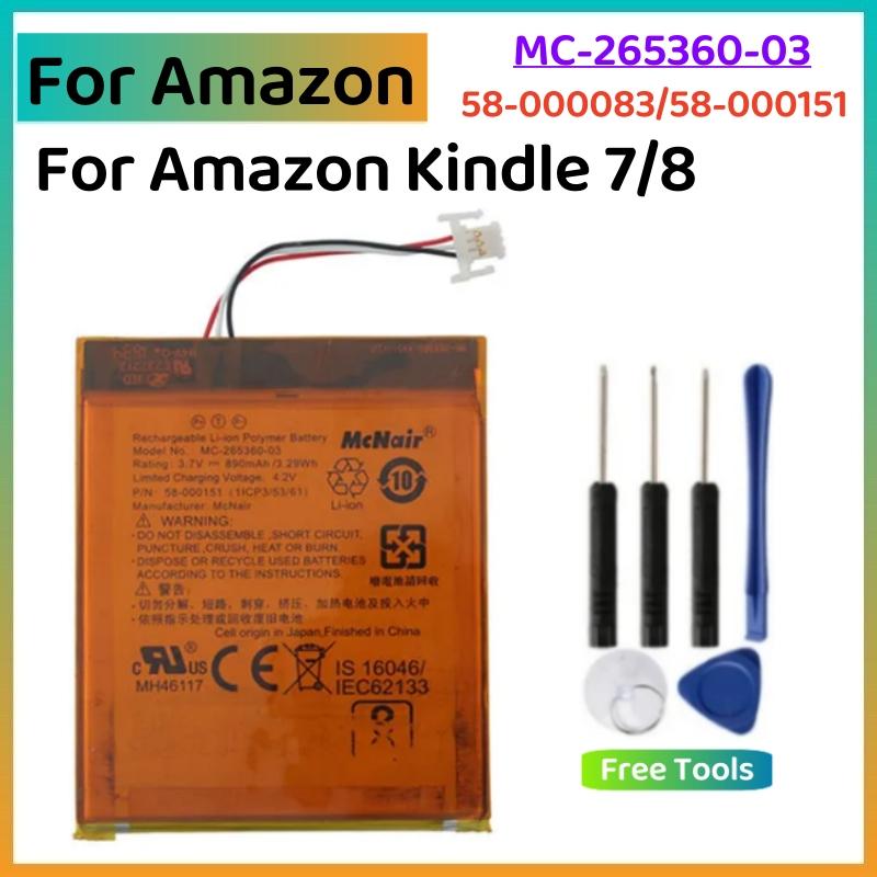 For Amazon Battery Kindle 2 3 7 7th 5th 4th Gen 6" 10th Paperwhite 4 2018 3 2 1 Oasis 1 2 3 Fire HD 8" 7Th 2017 6TH 10.1 7th X7