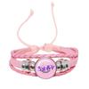 Melanie Martinez Crybaby Braccialetto in Pelle Rosa Cabochon in Vetro Modello Copertina Album Pop Music Braccialetto in Pelle Gioiello Regalo per Fan