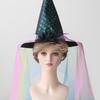 Halloween Hexenhut für Kinder Erwachsene Halloween Party Cosplay Kostüm Requisiten Gruseliger Zaubererhut für Halloween Party