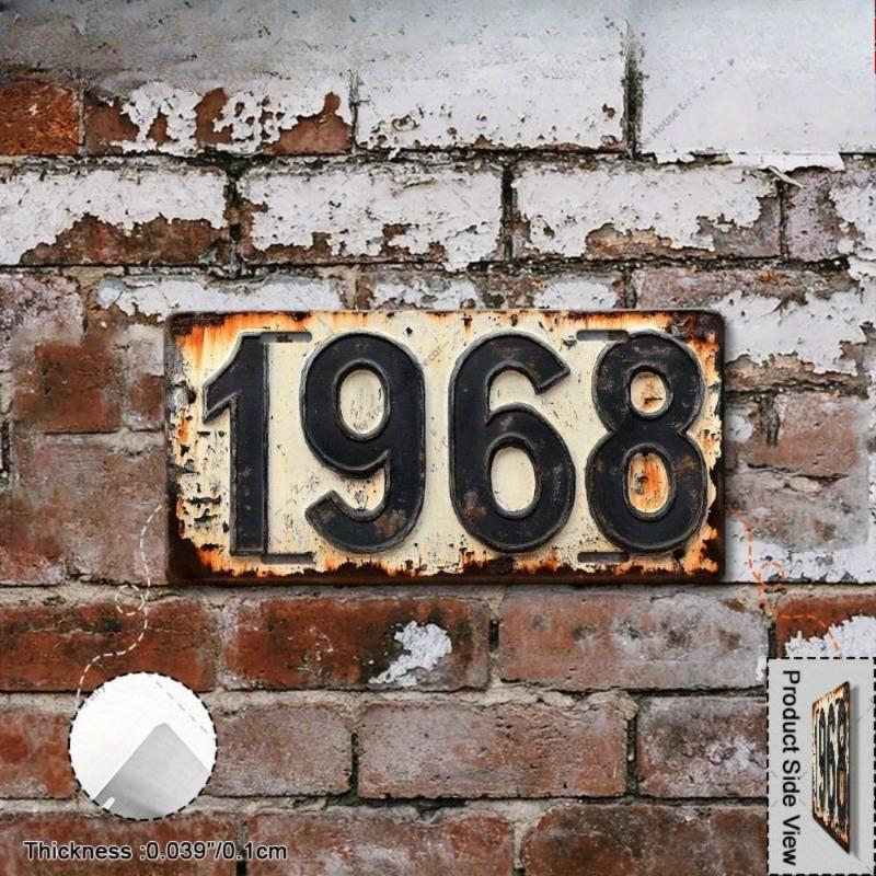 Motorcycle Souvenir License Plate, Metal Auto Wall Decor 15x30cm