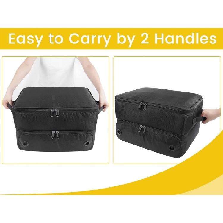 Practical Golf Storage Solution Waterproof Trunk Organizer Bag Polyester Multilayer Pockets Foldable Travel Design