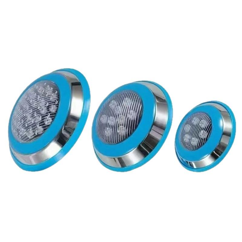 Wireless RGB LED Pool Light: Wall-Mounted Stainless Steel, Round, Colorful, Surface-Mounted for Underwater Use