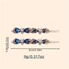 Stylish Minimalist Single Prong Crystal Frog Clip Elegant Side Hairpin Rhinestone Headpiece Women's Hairstyle Accessory for Festivals, Weddings, Parti