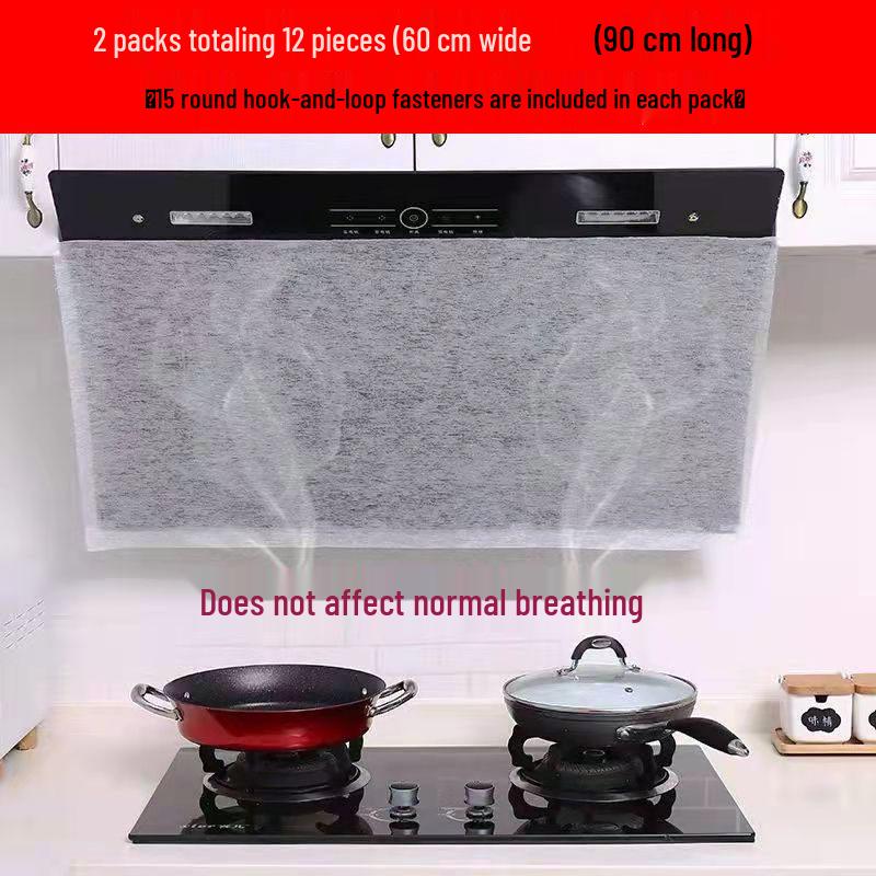 Oil Absorbing Range Hood Filter: Oil & Smoke Proof Sticker and Gasket Strip.