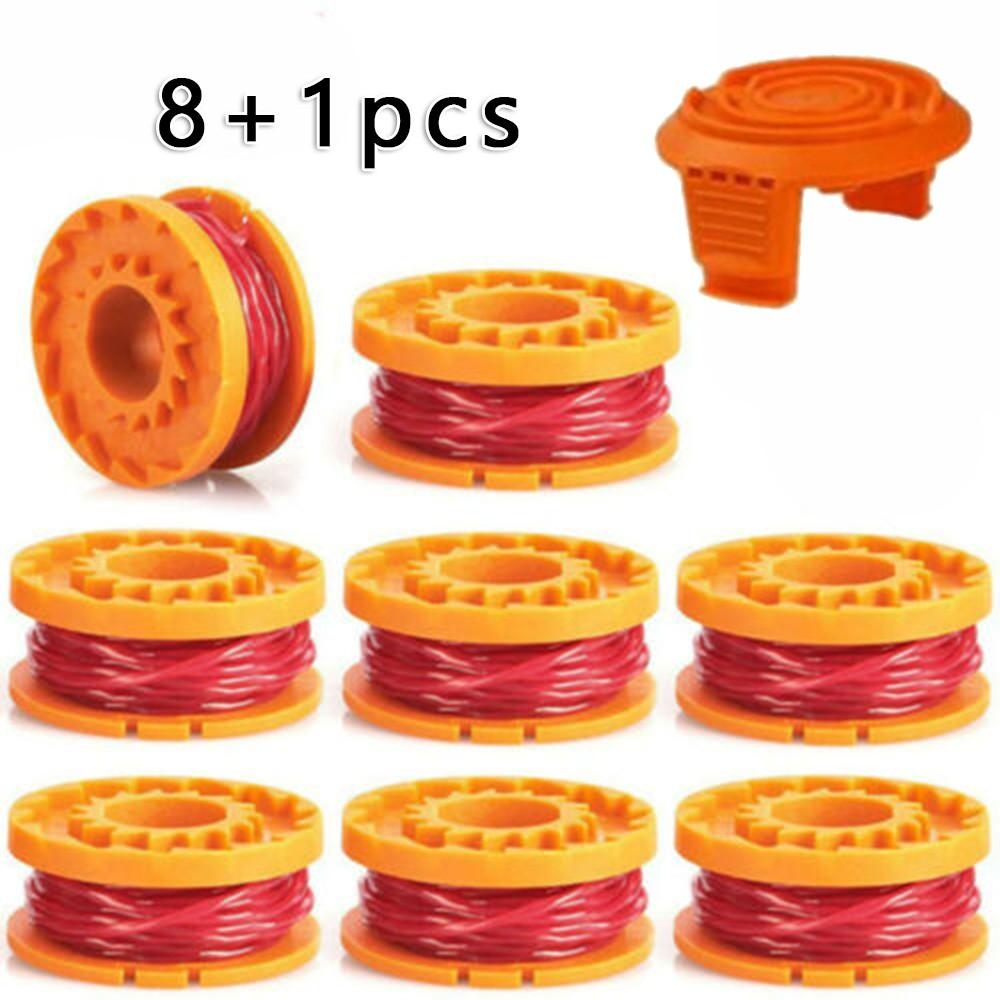8+1PCS Trimmer Spool Line For Worx WG154 WG163 WG180 WG175 WG155 WG151