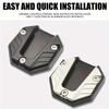 Aluminum Alloy Motorcycle Kickstand Pad - Non-Slip Side Stand Plate with Enlarged Base