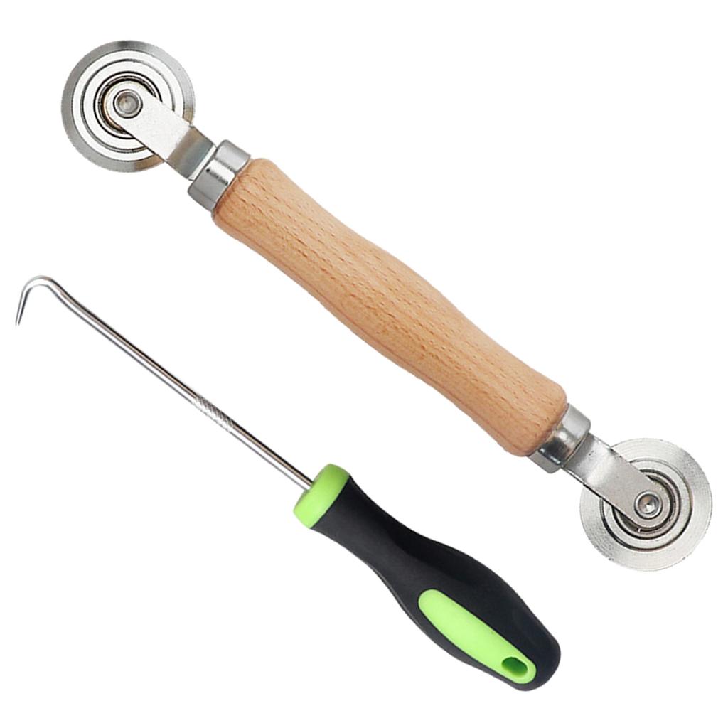 Screen Rolling Tool Spline Roller with Removal Hook Window Screen Repair Tool for Installing Window and Door Screens
