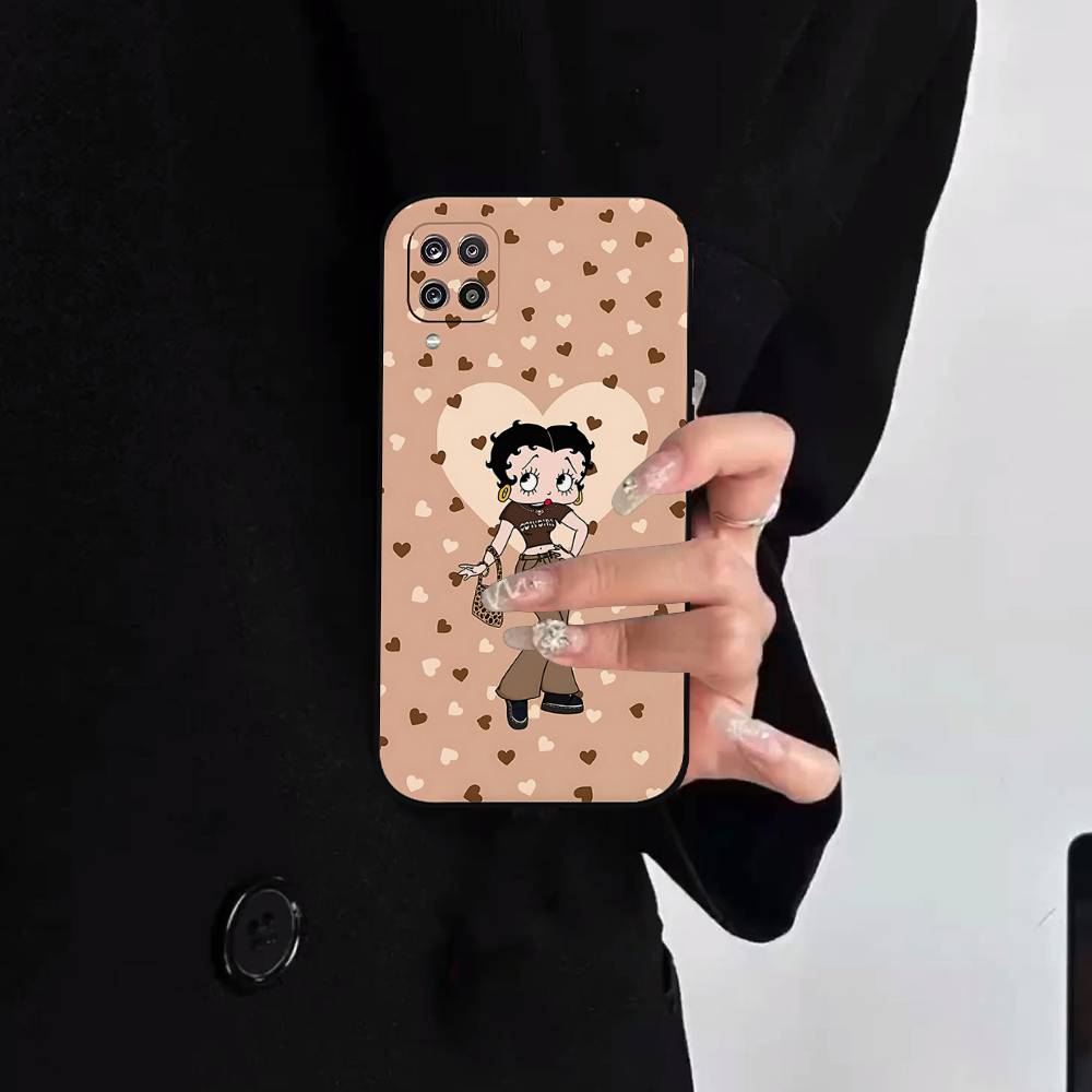 A-betty Boop-S Phone Case For Samsung S24/S25/S22 S30/A51 52/Lite/Ultra/5G/Plus/FE - Slim Shockproof Black Protection