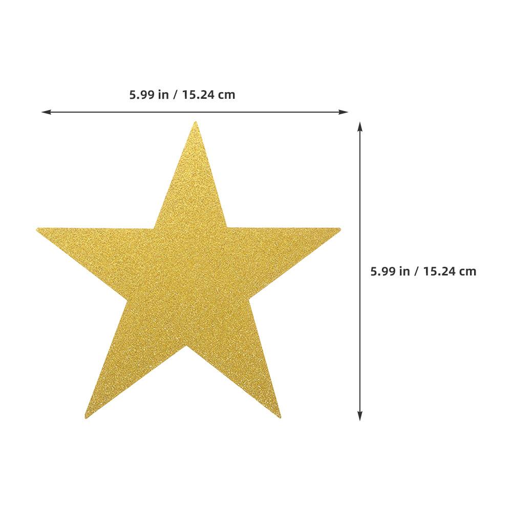 48Pcs Paper Star Cutouts Glitter Hand-Cut Decorations Classroom Bulletin Board Creative Drawing DIY Craft Supplies