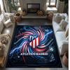Atletico Madrid Printed Flannel Area Rug Non Slip Soft Polyester Floor Carpet Indoor Decor Mat for Bedroom Living Room Sofa Game Room Home Decoration