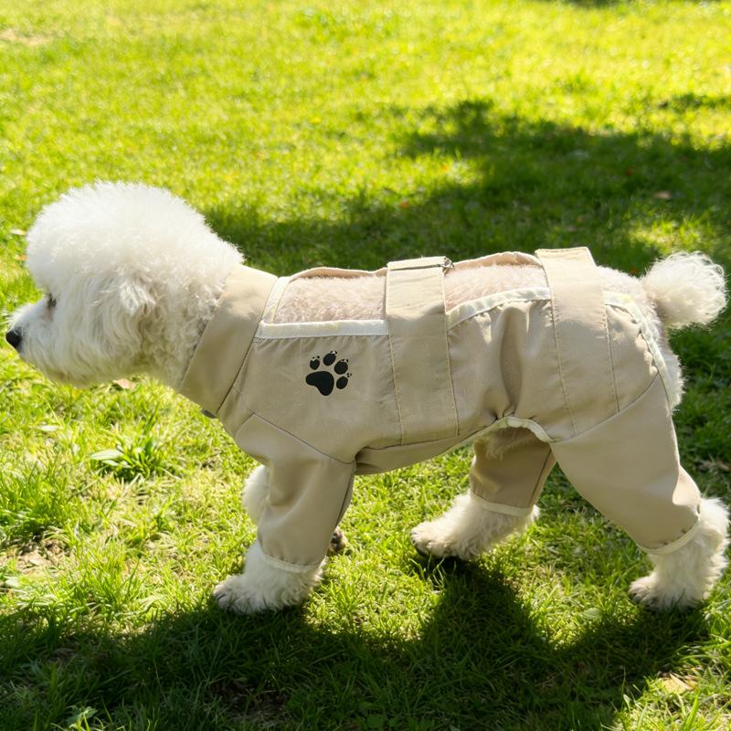 Pet Dog Small Dog Bichon Teddy Clothes Outdoor Anti-shedding Anti-sewage Anti-mosquito Four-legged Dust-proof Pants