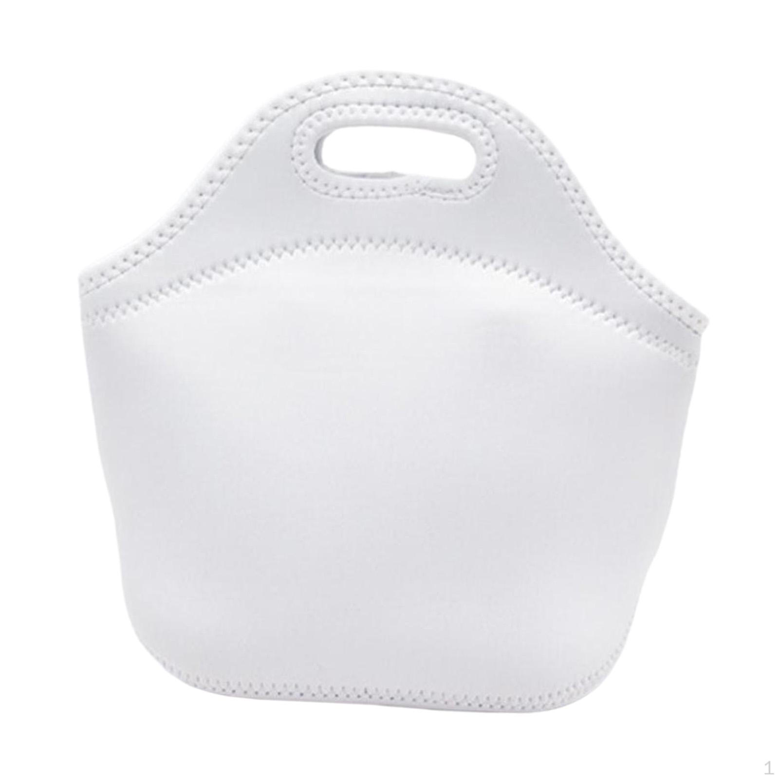 Portable Insulated Zippered Lunch Box Durable Soft Grip Handle Versatile Meal Protection Bento White 743₽