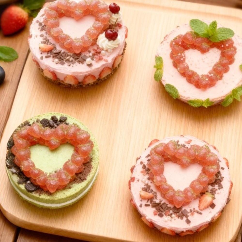 Realistic Silicone Raspberry Molds Lifelike 3D Heart Ring Molds Multifunctional Non-stick Raspberry Mousse Cake Mold Fondant