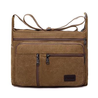 Li Shen Men's Large Capacity Canvas Shoulder & Crossbody Bag