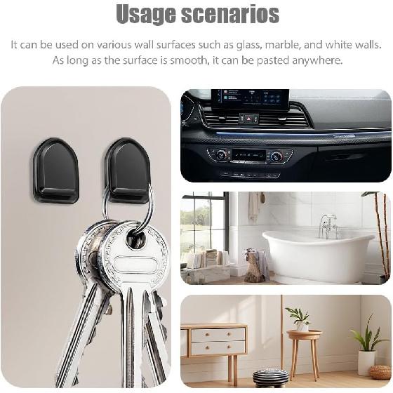 5PCS Car Dashboard Mini Hooks, Car Key Holder, Multifunctional Auto Dashboard Hook, Universal Interior Auto Accessories Self Adhesive Backseat Hanger