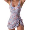 Bikini Women's Skirt Sexy Slim Digital Printing Split Swimsuit Bikini European and American Swimsuit