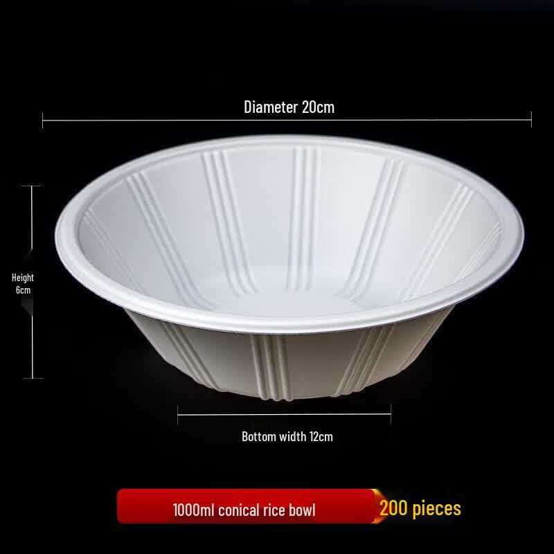 Eco-Friendly Rice Husk Disposable Large Round Bowl