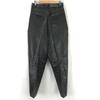 OSHIMA Japan Made Leather Lambskin Riders Pants Black Size 13 Ladies Inseam 69cm(USED)