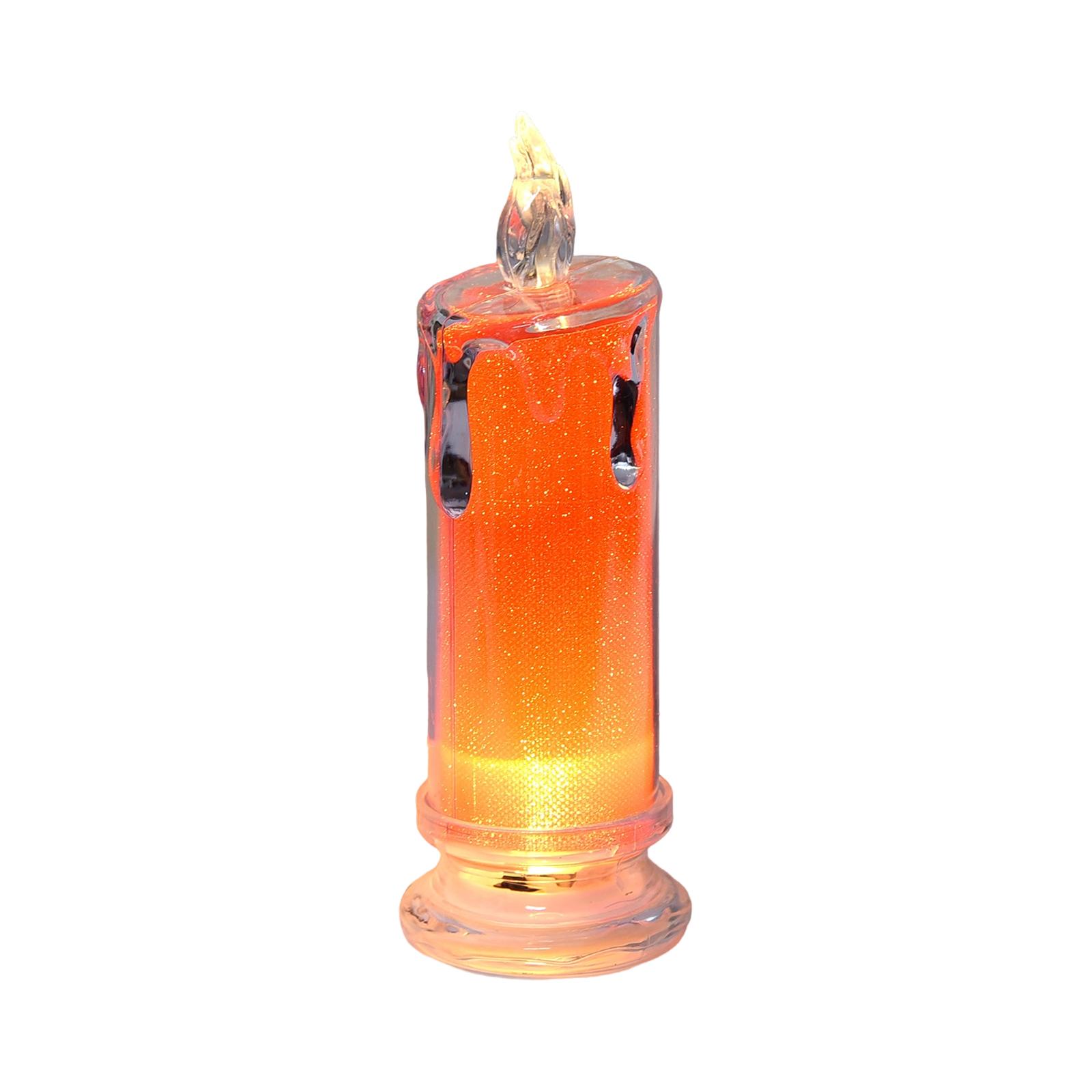

LED Flameless Candles, LED Transparent Pillar Candles For Holiday Decoration One Size